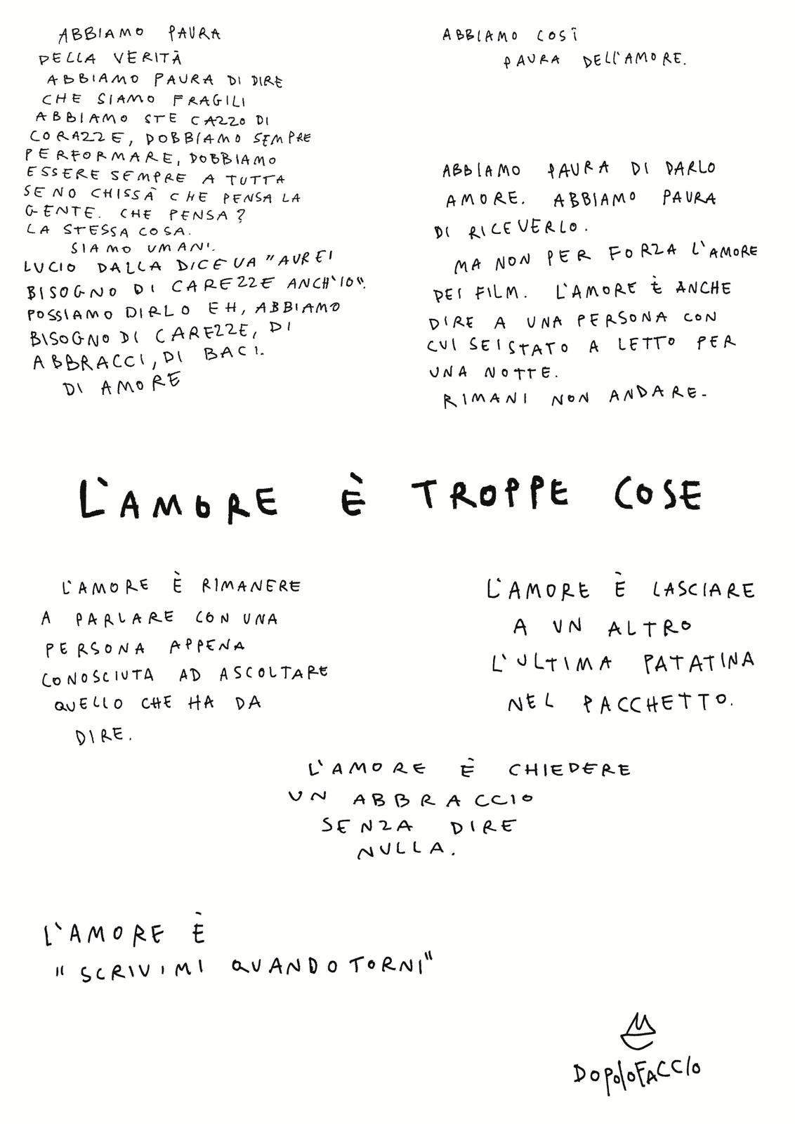 L’Amore è troppe cose
